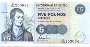 Scotland, 5 Pound, P218c