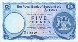 Scotland, 5 Pound, P342a