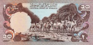 Somalia, 20 Shilling, P27