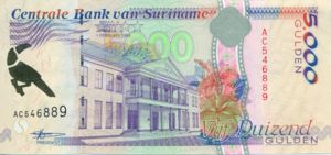 Suriname, 5,000 Gulden, P143b