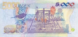 Suriname, 5,000 Gulden, P143b