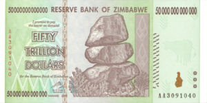 Zimbabwe, 50,000,000,000,000 Dollar, P90, RBZ B81a