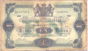 Sweden, 1 Krona, P32g