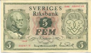 Sweden, 5 Krone, P41a