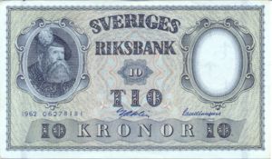 Sweden, 10 Krone, P43i