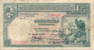 Uruguay, 5 Peso, P29b