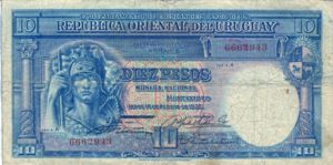Uruguay, 10 Peso, P30a