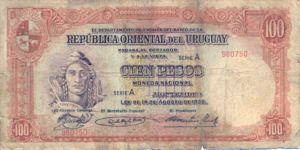 Uruguay, 100 Peso, P31b Sign.1
