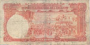 Uruguay, 100 Peso, P31b Sign.1