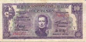 Uruguay, 10 Peso, P37a