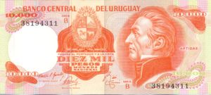 Uruguay, 10,000 Peso, P53b