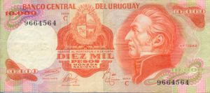 Uruguay, 10,000 Peso, P53c