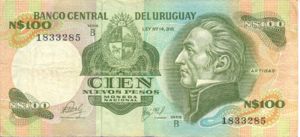 Uruguay, 100 New Peso, P62a
