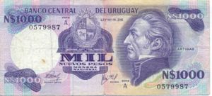 Uruguay, 1,000 New Peso, P64a