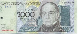 Venezuela, 2,000 Bolivar, P80