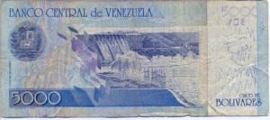 Venezuela, 5,000 Bolivar, P84a