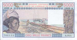 West African States, 5,000 Franc, P108Ag