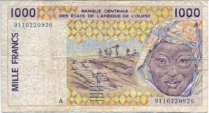 West African States, 1,000 Franc, P111Aa