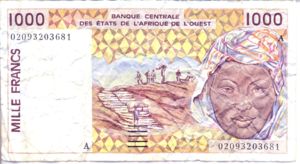 West African States, 1,000 Franc, P111Ak