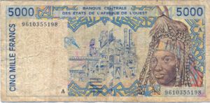 West African States, 5,000 Franc, P113Ae