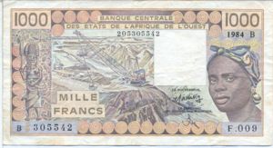 West African States, 1,000 Franc, P207Bc