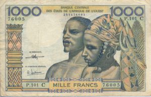 West African States, 1,000 Franc, P303Cj