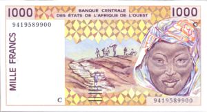 West African States, 1,000 Franc, P311Ce