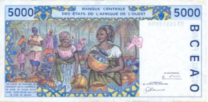 West African States, 5,000 Franc, P313Cf