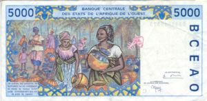 West African States, 5,000 Franc, P313Ch