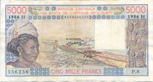 West African States, 5,000 Franc, P608Hk