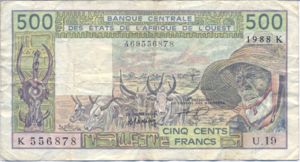 West African States, 500 Franc, P706Ka