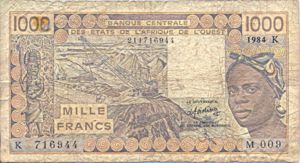 West African States, 1,000 Franc, P707Kd