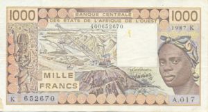 West African States, 1,000 Franc, P707Kh