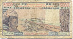 West African States, 5,000 Franc, P708Km