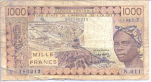West African States, 1,000 Franc, P807Tf