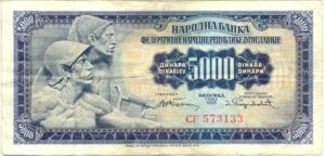 Yugoslavia, 5,000 Dinar, P72a
