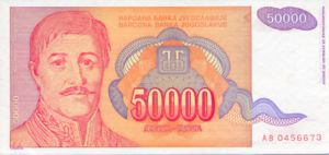 Yugoslavia, 50,000 Dinar, P142a