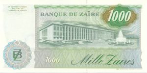 Zaire, 1,000 Zaire, P31a