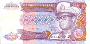 Zaire, 10,000 Zaire, P38a