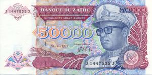 Zaire, 50,000 Zaire, P40a