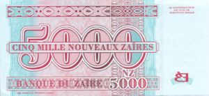 Zaire, 5,000 New Zaire, P68a