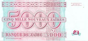 Zaire, 5,000 New Zaire, P69