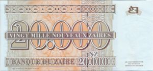 Zaire, 20,000 New Zaire, P72a