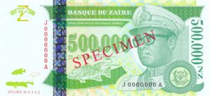 Zaire, 500,000 New Zaire, P78s