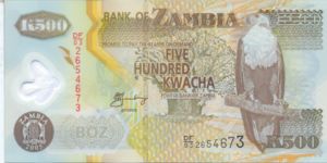 Zambia, 500 Kwacha, P43d