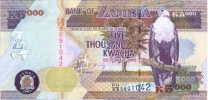 Zambia, 5,000 Kwacha, P45e