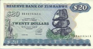 Zimbabwe, 20 Dollar, P4d