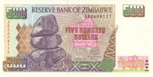 Zimbabwe, 500 Dollar, P11a