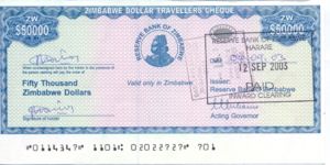 Zimbabwe, 50,000 Dollar, P19