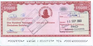 Zimbabwe, 100,000 Dollar, P20